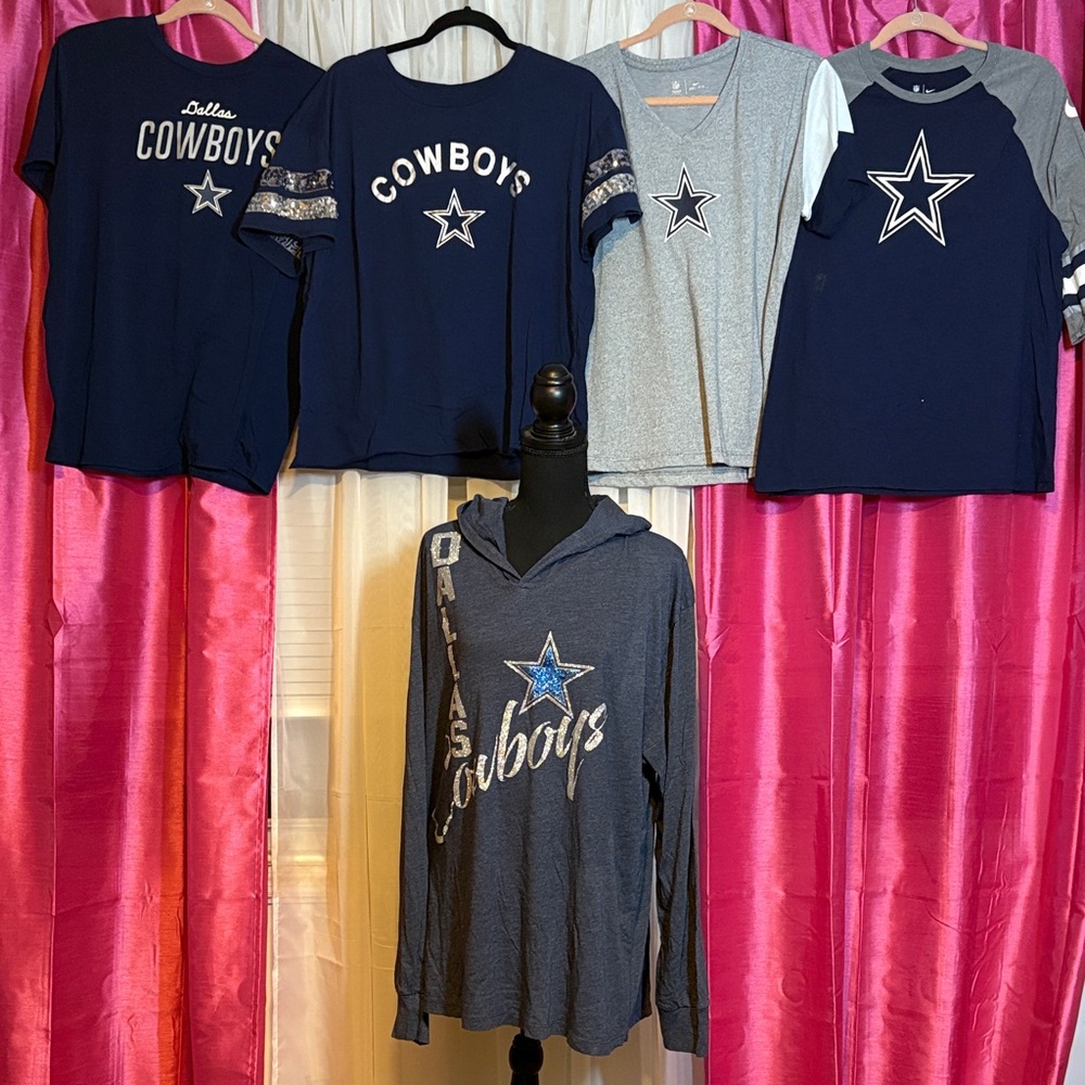 Dallas Cowboys Navy and Gray Hoodies & Tees Set of 5 XXL
